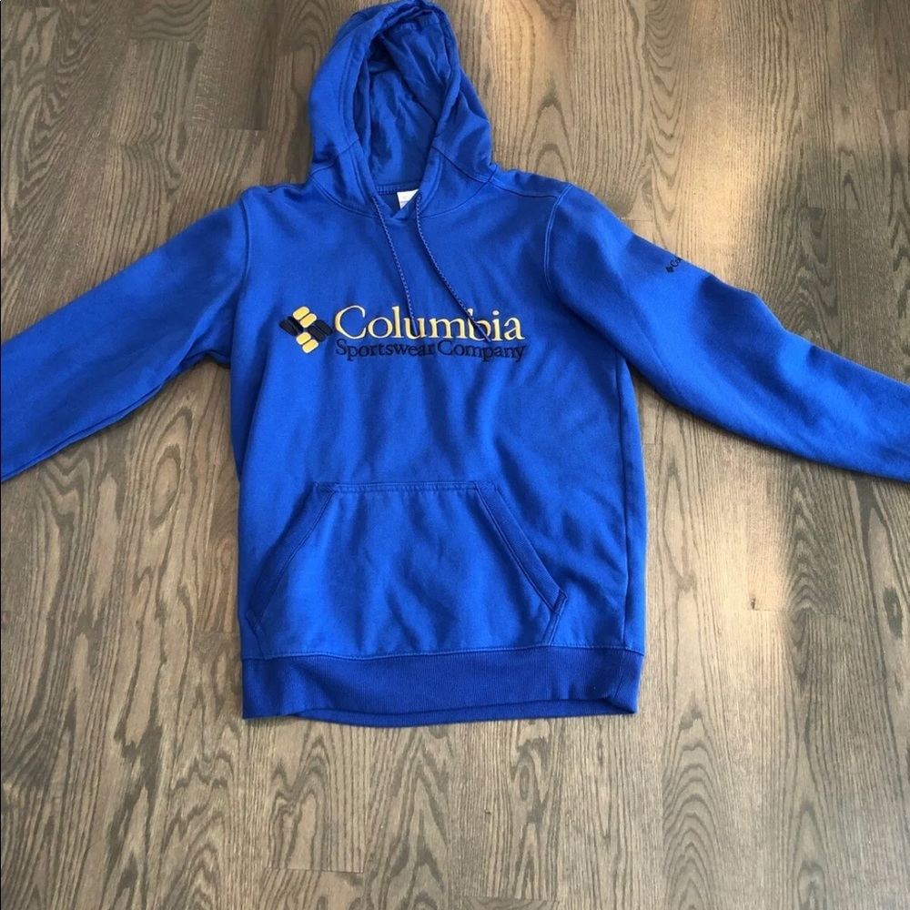 Vintage Colombia hoodie blues brand new men size S